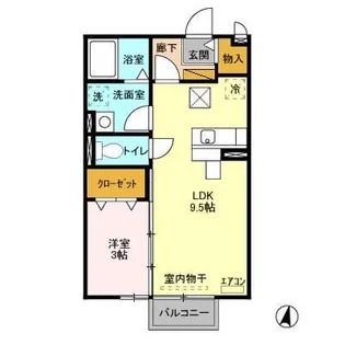 茨城県つくば市東光台4【アパート】の間取り