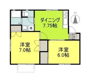 ルーミー甲府106号館【1階】の間取り