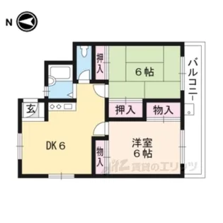 ハイツ堅田【2階】の間取り