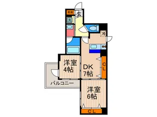 ロイヤルステイツ御所南【1階】の間取り