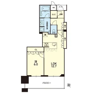 1LDKの間取り画像