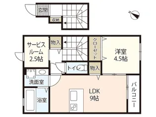 ソリエ長束【2階】の間取り