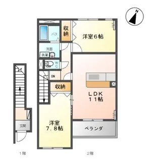 リバーパーク上屋浦【2階】の間取り