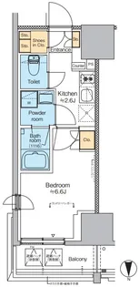 プラウドフラット四谷三丁目【7階】の間取り