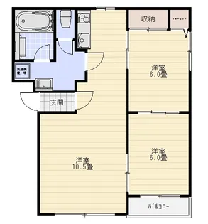 レジデンスレインボーII【1階】の間取り