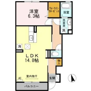 ライブコートA棟【1階】の間取り