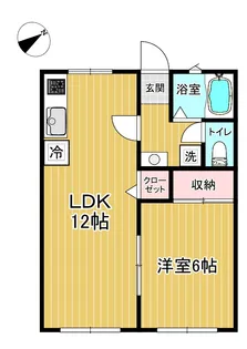 ハーモニー大田原西【1階】の間取り