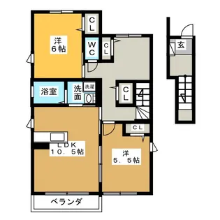 浜田HEIM【2階】の間取り