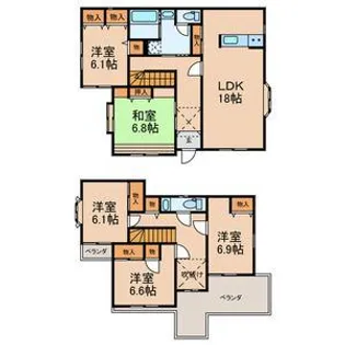 千葉県柏市旭町2【一戸建】の間取り