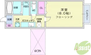 カサフロール壱番館【2階】の間取り