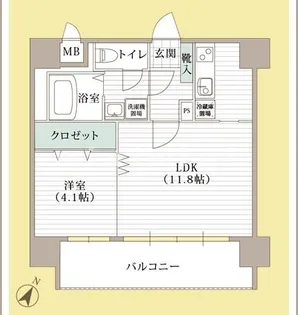 熊本県熊本市中央区新大江1【マンション】の間取り