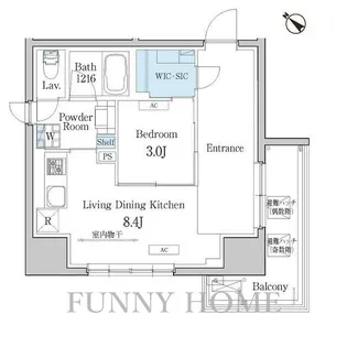 デュオフラッツ池尻大橋【12階】の間取り