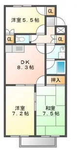 季楽荘【3階】の間取り