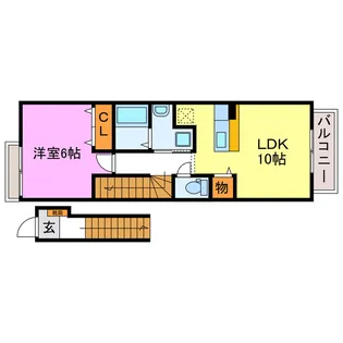 ストロベリーフィールズI・II番館【2階】の間取り