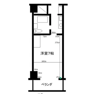 1Kの間取り画像