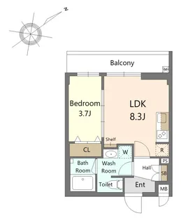 Reframe 5 池尻大橋【2階】の間取り