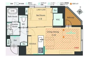 パークルール恵比寿【2階】の間取り