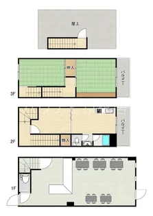 大阪府大阪市都島区都島中通3【一戸建】の間取り