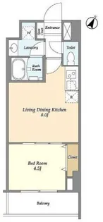 La Perla岩本町 【ラペルラ岩本町】【6階】の間取り