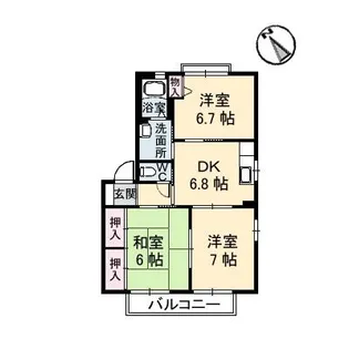 クレルバリュージュ B棟【1階】の間取り