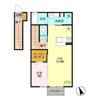 クローバーコート A【2階】の間取り