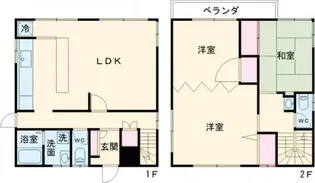 東京都世田谷区東玉川1【一戸建】の間取り
