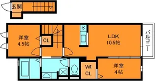 ミランジュエル【2階】の間取り