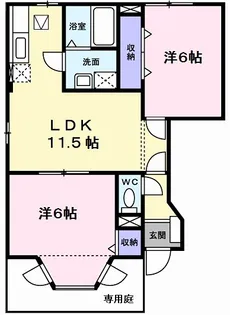 東京都青梅市友田町1【アパート】の間取り