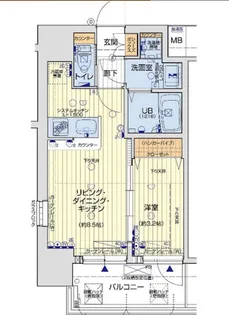 大阪府大阪市浪速区日本橋3【マンション】の間取り