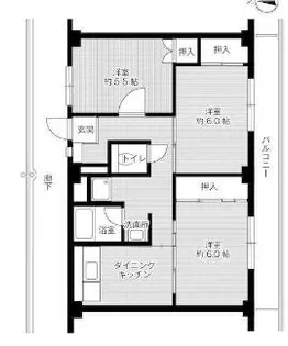ビレッジハウス尾上2号棟【4階】の間取り