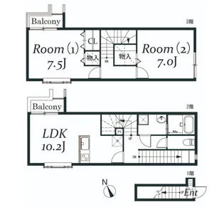 東京都港区赤坂7【アパート】の間取り