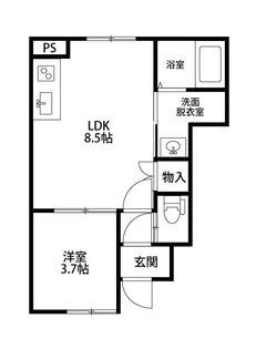 パルテンツァ寺尾【1階】の間取り