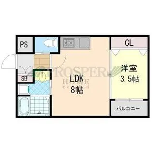 H-maison巽中【1階】の間取り