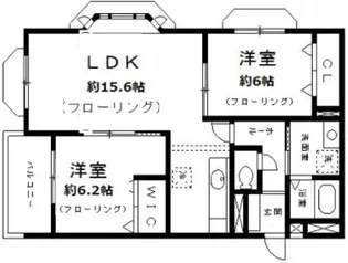 モンテボヌールII【3階】の間取り