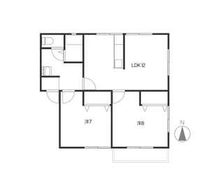 山形県天童市長岡北2【アパート】の間取り