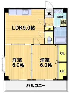 ヴェルナ西京極【4階】の間取り