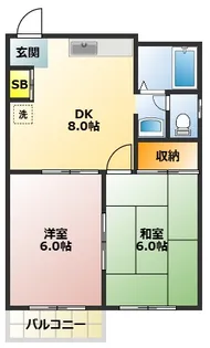 ノースヒルズ平和台【1階】の間取り