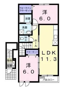 広島県呉市警固屋9【アパート】の間取り