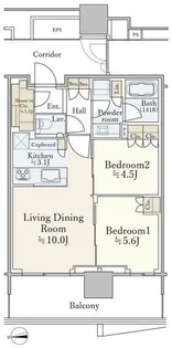 HARUMI FLAG SUN VILLAGE T棟【8階】の間取り