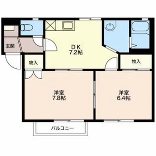 新潟県新潟市西区小針6【アパート】の間取り