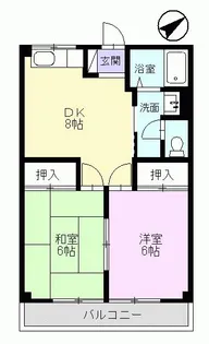 コーポ・ブランドール【1階】の間取り