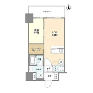 リヴェント難波ウエスト【2階】の間取り