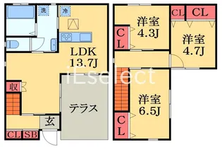 千葉県千葉市中央区南生実町【一戸建】の間取り