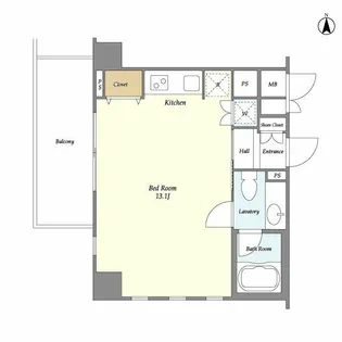 エムジー目黒駅前【11階】の間取り