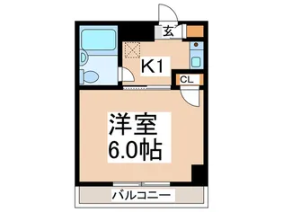カーサ十日市場【4階】の間取り