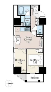 ザ・ライオンズフォーシア町屋【14階】の間取り