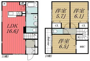 千葉県千葉市稲毛区園生町【一戸建】の間取り