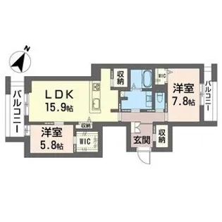 リリーフィア【2階】の間取り