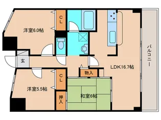 忠兵衛ビル晴嵐【1階】の間取り