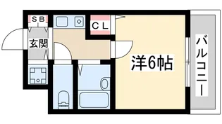 ストリーム江坂【4階】の間取り